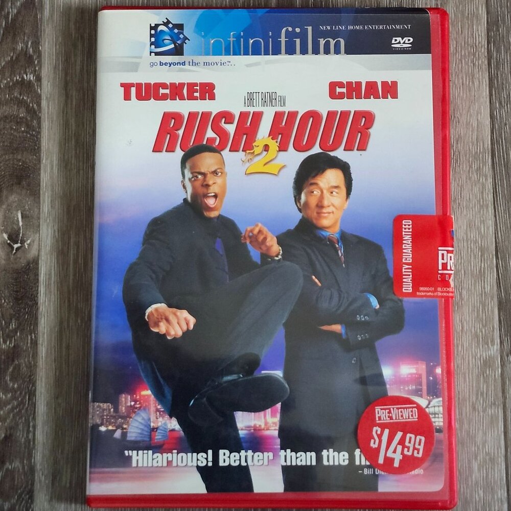 Rush Hour 2 DVD 2001 New Line Cinema Jackie Chan Chris Tucker
